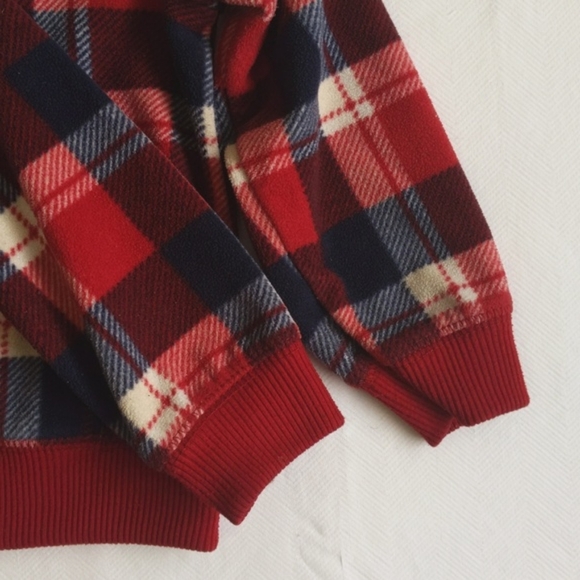 carter's plaid fleece zip-up hoodie sweatshirt 24 months baby unisex - Picture 5 of 7